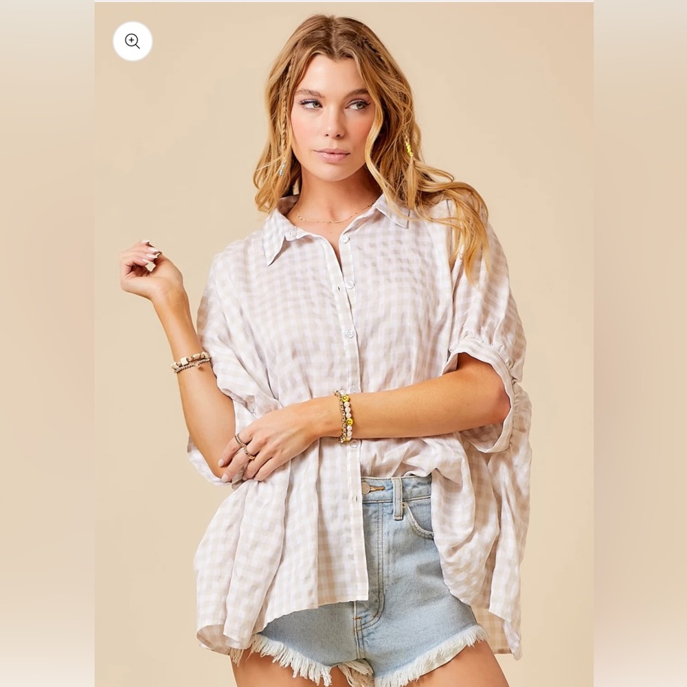 Day + Moon flowy oversized shirt, size small. Very good quality, never worn